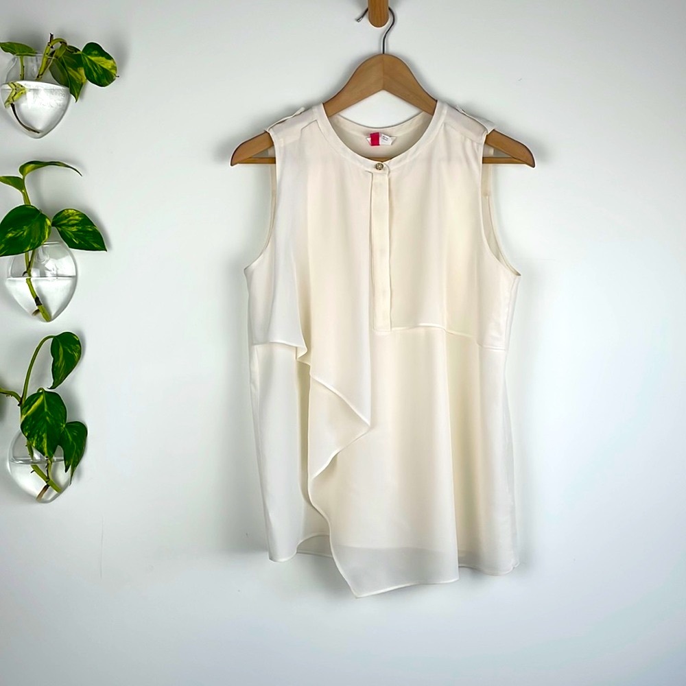 Club Monaco Silk Button Up Blouse